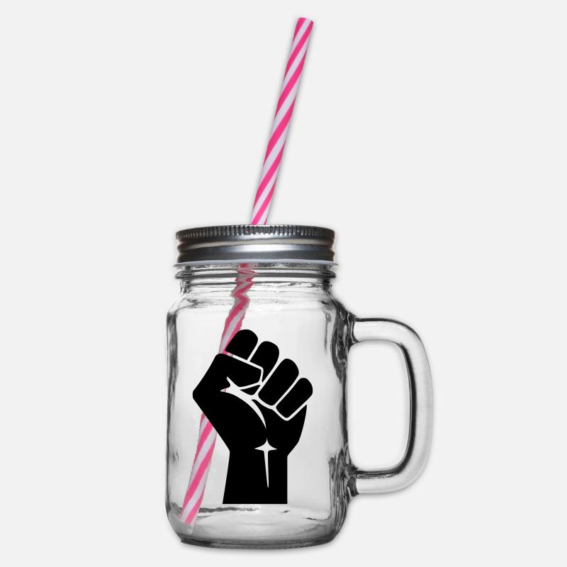 Raised Fist Logo (Vector) - Bocal à boisson - transparent