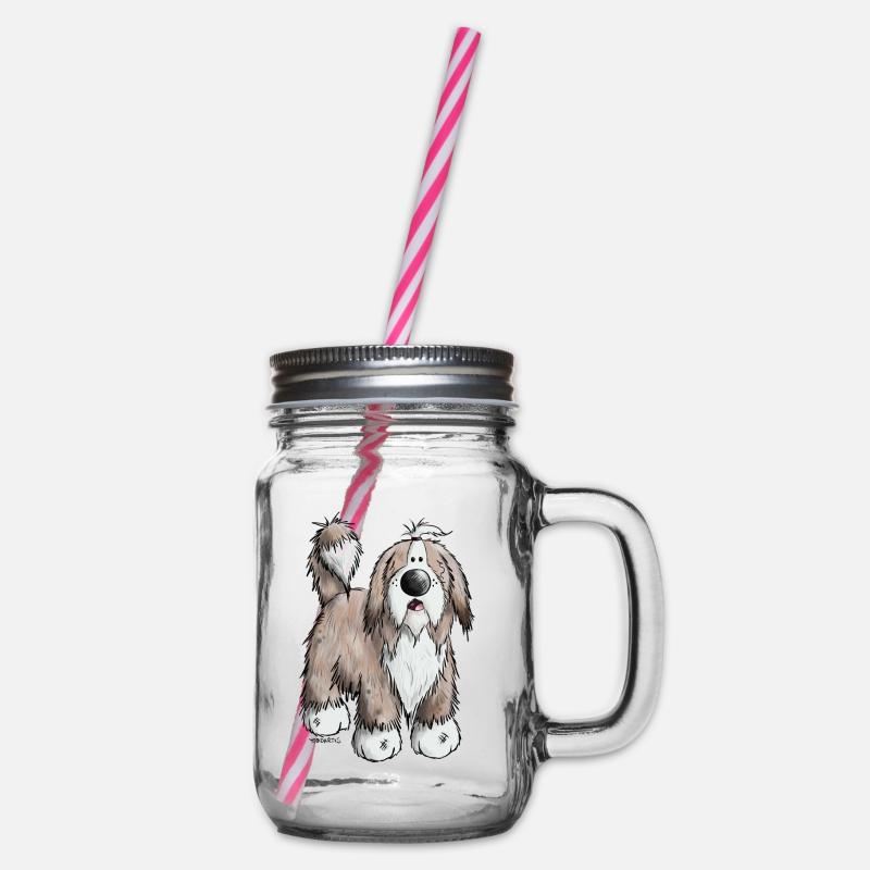 Der Bearded Collie - Henkelglas mit Schraubdeckel - Klar