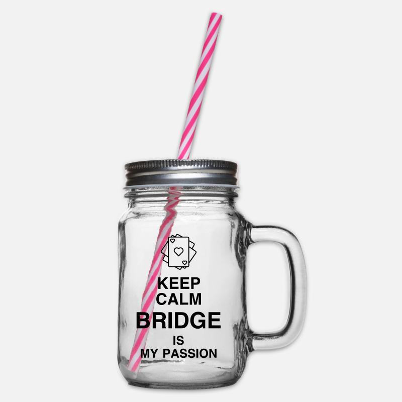 bridge / bridgeur / bridgeuse / cartes - Bocal à boisson - transparent