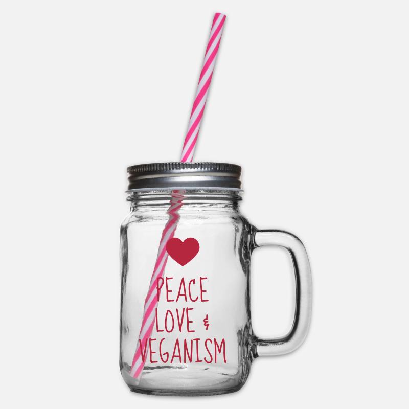 végétarien / végétarienne / végétarisme / vegan - Bocal à boisson - transparent