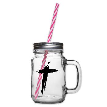 Kreuz - Henkelglas mit Schraubdeckel - Klar - Rechts