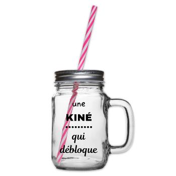 Une kiné qui débloque cadeau humoristique - Bocal à boisson - transparent - Droite