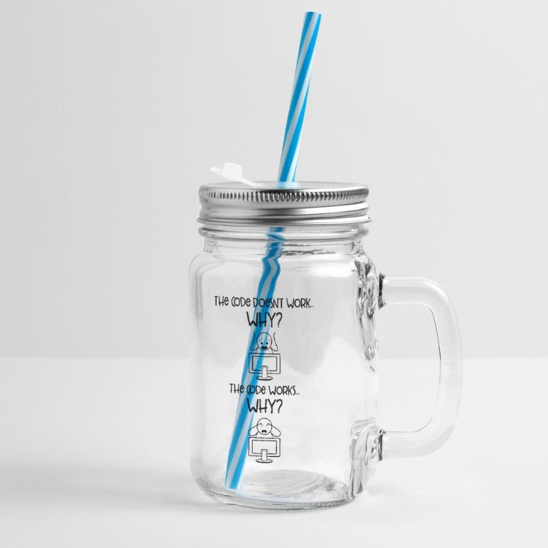 The Code Doesn't Work Why? the Code Works Why? Dev Henkelglas mit Schraubdeckel