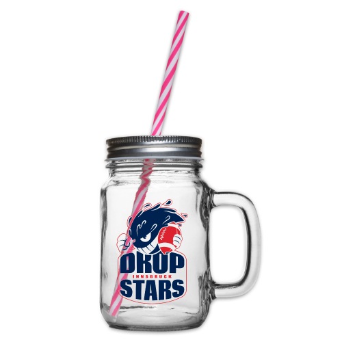 Dropstars Logo - Henkelglas mit Schraubdeckel