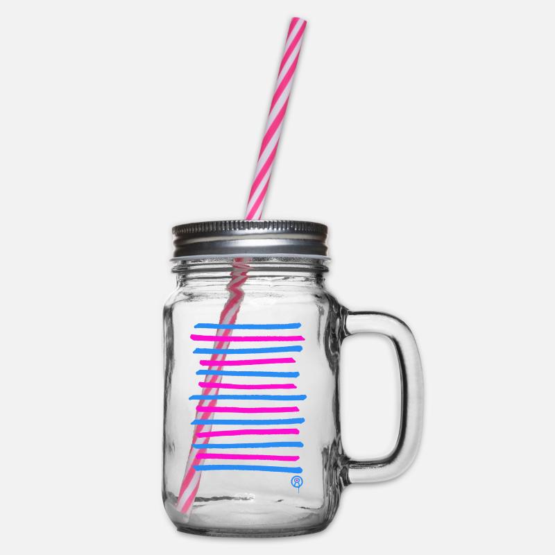 Lignes de graffiti pulvérisées, couleur d’impression librement sélectionnable - Bocal à boisson - transparent