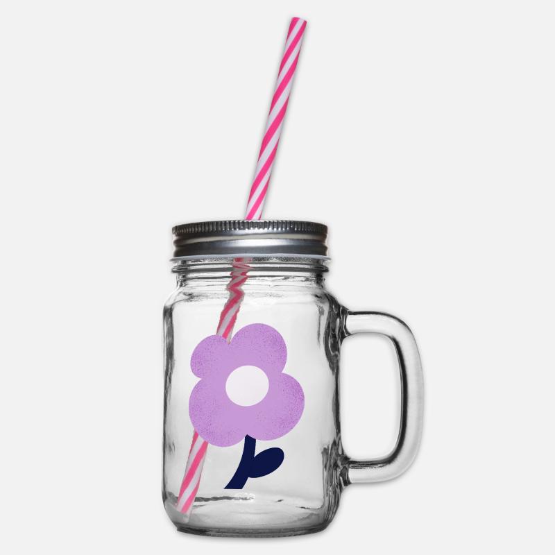 Fleur violette - Bocal à boisson - transparent