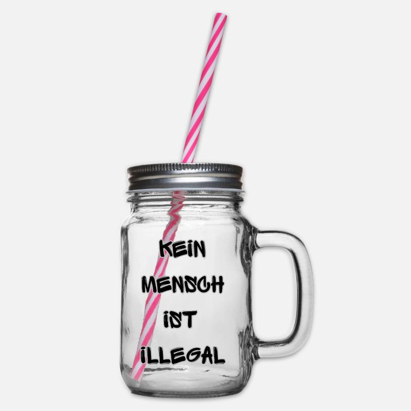 Personne n’est illégal – solidarité - Bocal à boisson - transparent