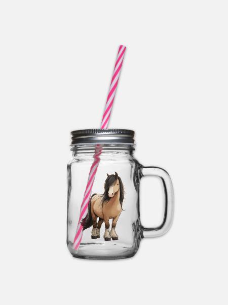 Pony - Henkelglas mit Schraubdeckel - Klar