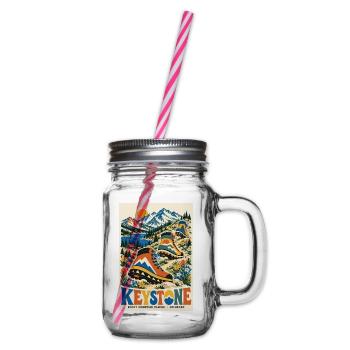 Erleben Sie Keystone Colorado Retro Mountain Escape - Henkelglas mit Schraubdeckel - Klar - Rechts