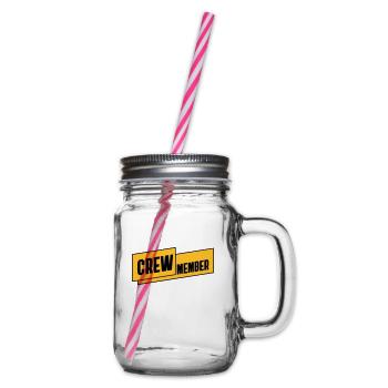 CREW Member Team Bride Staff JGA Group Team - Glass jar with handle and screw cap - clear - Right