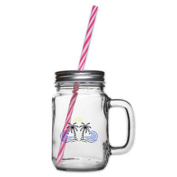 Island Sea Sun - Glass jar with handle and screw cap - clear - Right