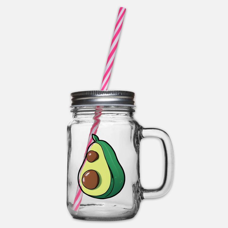 avocado - Henkelglas mit Schraubdeckel - Klar