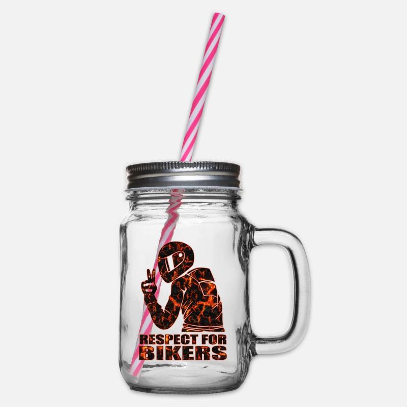 Biker - Henkelglas mit Schraubdeckel - Klar