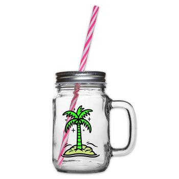 Icône de Palm Island Été - Bocal à boisson - transparent - Droite