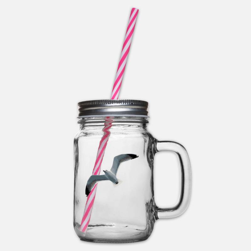 Möwe - Henkelglas mit Schraubdeckel - Klar