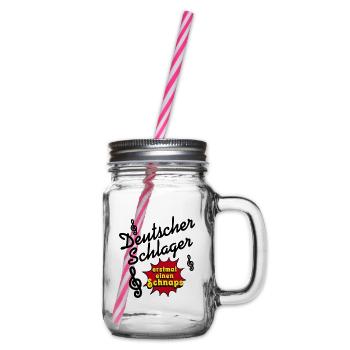 Schlager Party , Schlager Musik , erstmal Schnaps - Henkelglas mit Schraubdeckel - Klar - Rechts