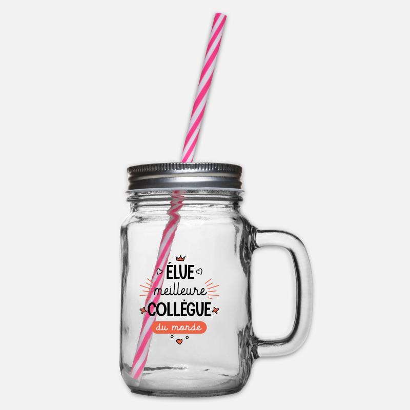 Meilleure collègue du monde Mug collegue - Bocal à boisson - transparent