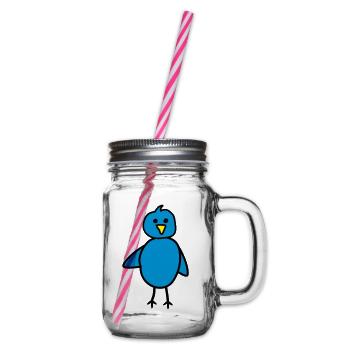 Vogel - Henkelglas mit Schraubdeckel - Klar - Rechts