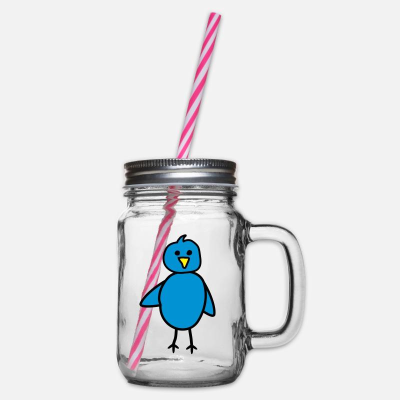 Vogel - Henkelglas mit Schraubdeckel - Klar
