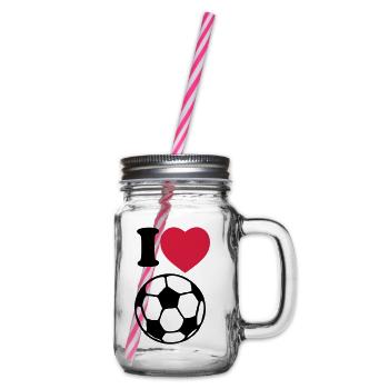 i_love_football - Bocal à boisson - transparent - Droite