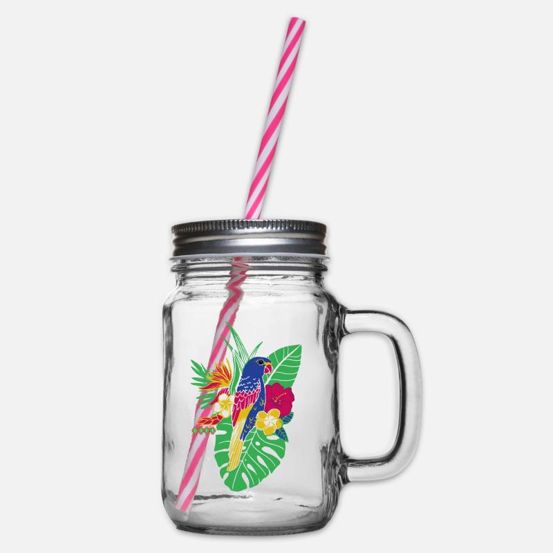 gaya fleur perroquet - Bocal à boisson - transparent