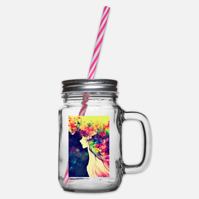 Flower power - Bocal à boisson - transparent