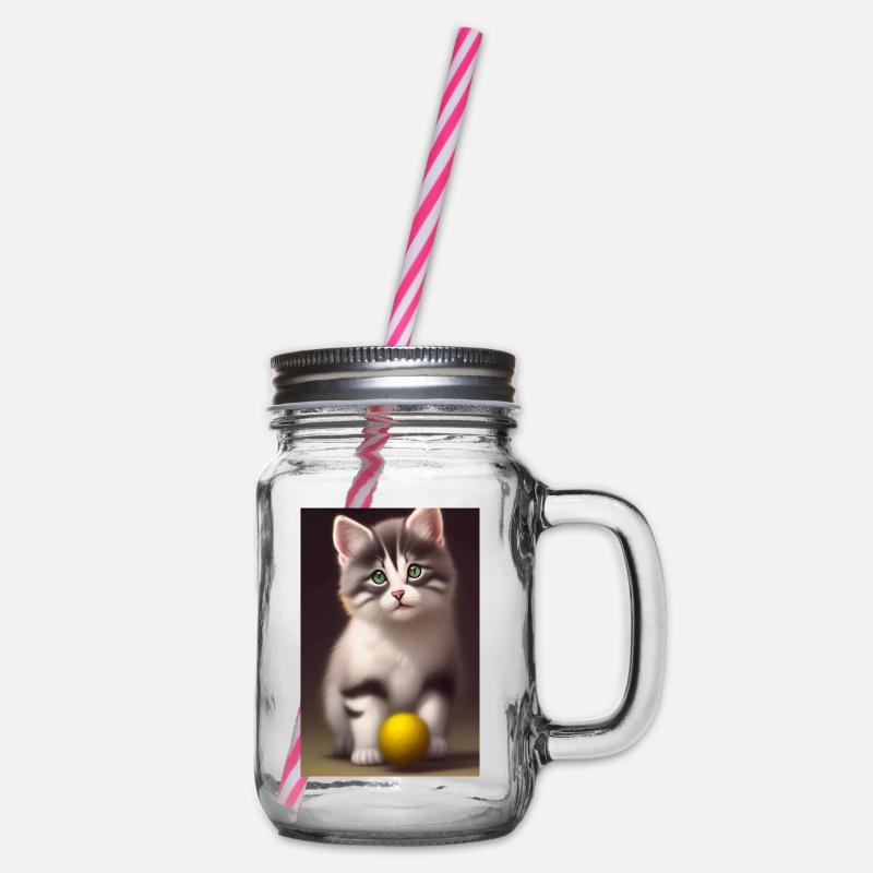 Bébé chat - Bocal à boisson - transparent