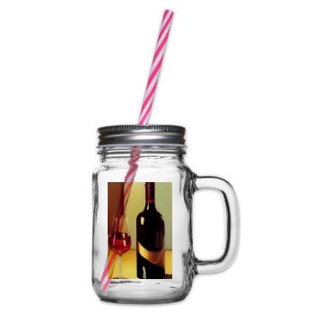 Wein Trinker - Henkelglas mit Schraubdeckel - Klar - Rechts