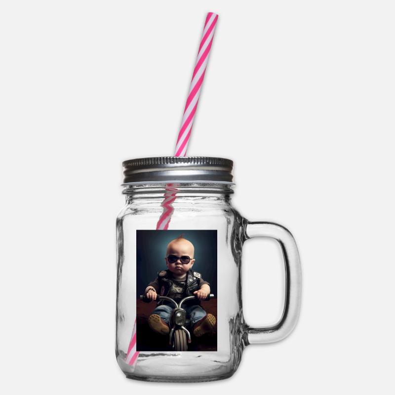 Bébé motard - Bocal à boisson - transparent