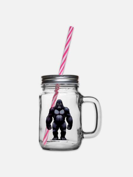 Gorilla - Henkelglas mit Schraubdeckel - Klar