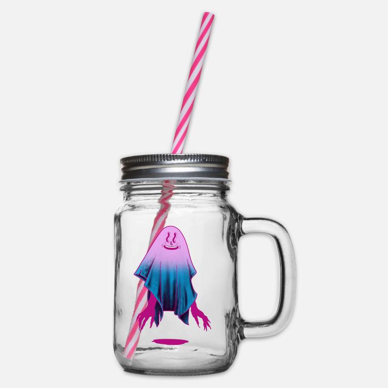 Ghost Color - Henkelglas mit Schraubdeckel - Klar