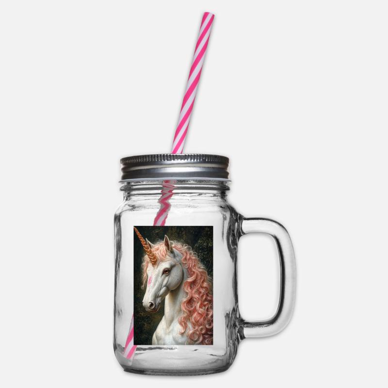Licorne dans une lumière de marbre rosé - Bocal à boisson - transparent