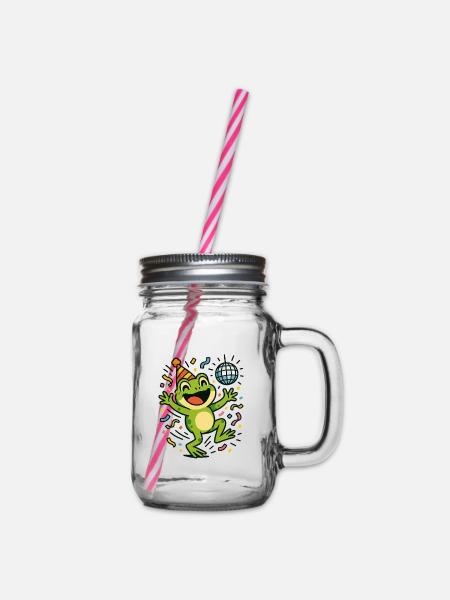 Grenouille de fête - Bocal à boisson - transparent