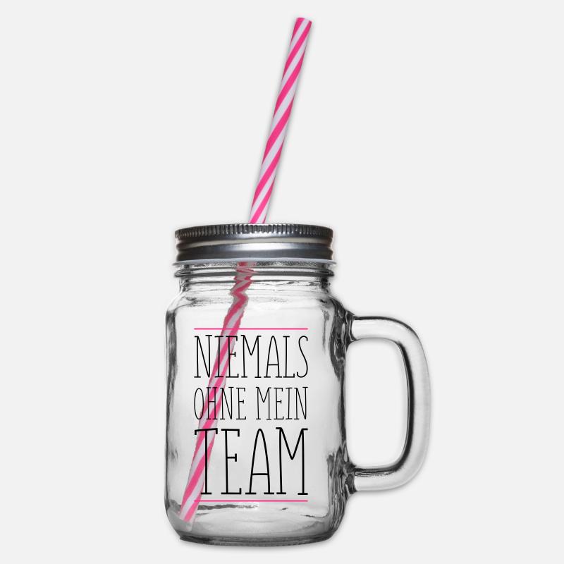 niemals_ohne_team_01 - Bocal à boisson - transparent