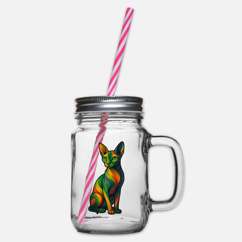 Sphynx - Henkelglas mit Schraubdeckel - Klar