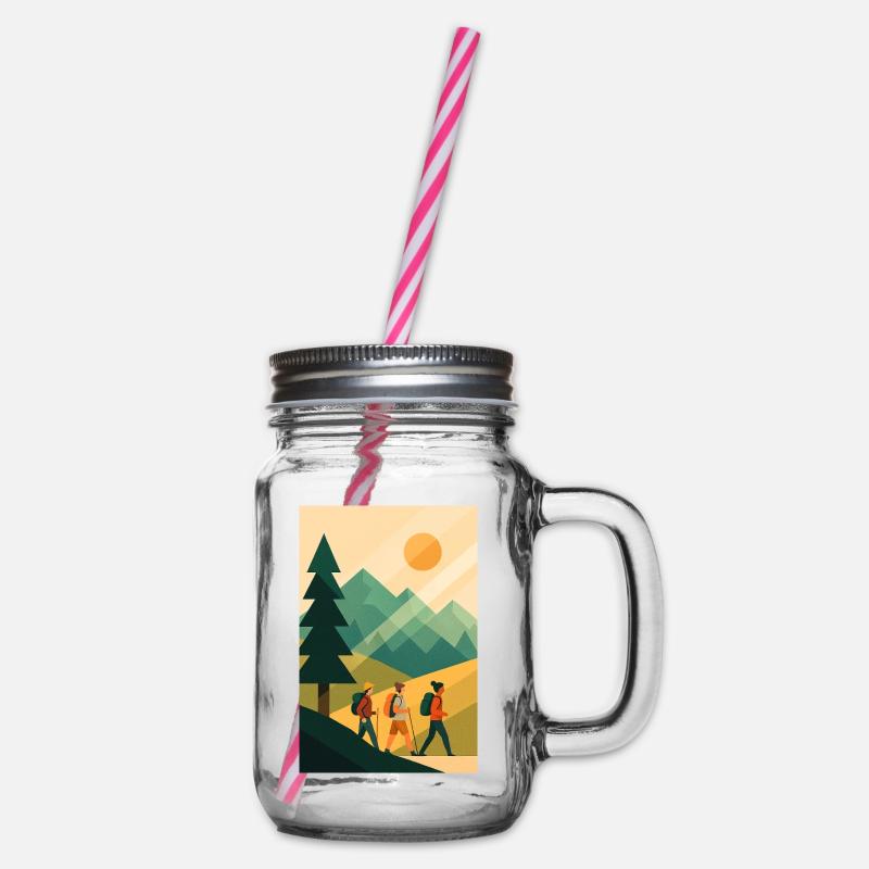 Aventure Montagneuse Minimaliste - Bocal à boisson - transparent