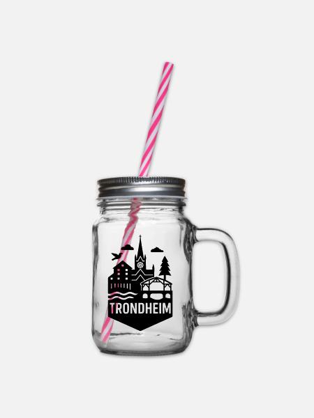 trondheim - Henkelglas mit Schraubdeckel - Klar