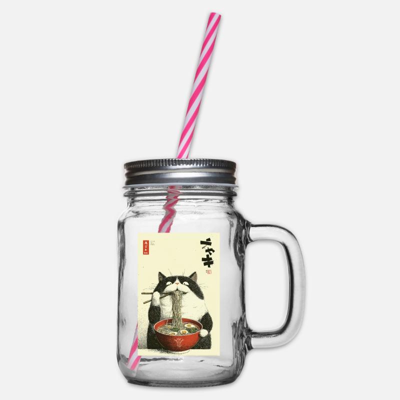 Neko Noodle Joy - Henkelglas mit Schraubdeckel - Klar