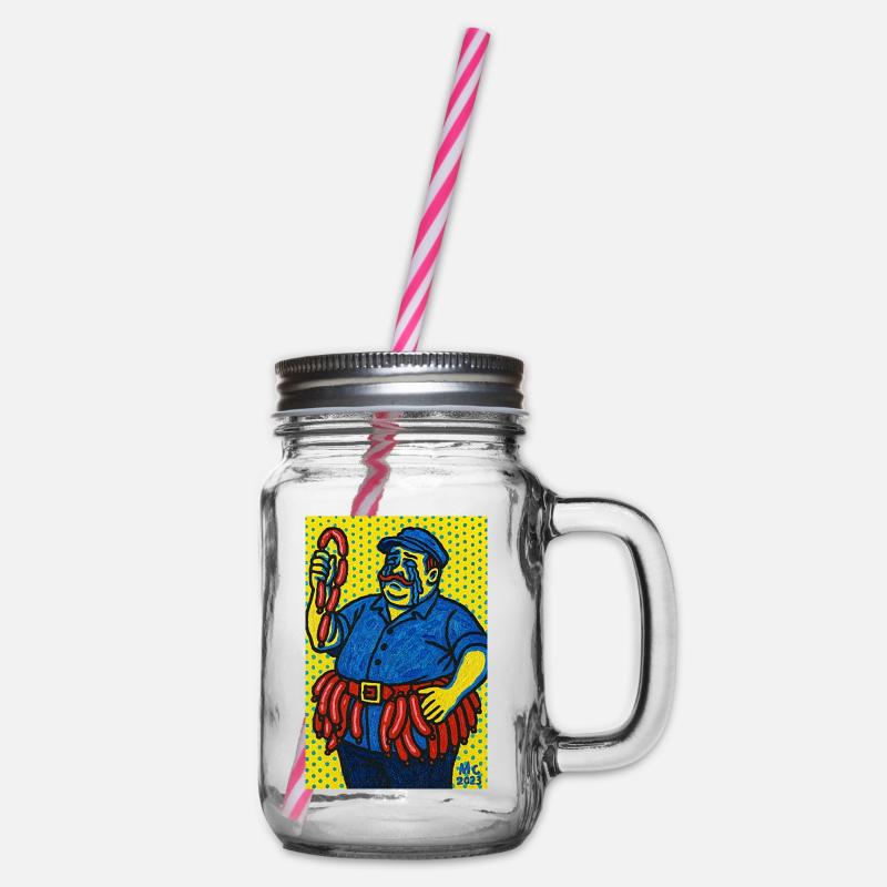 Wurstmann dans le style pop art - Bocal à boisson - transparent
