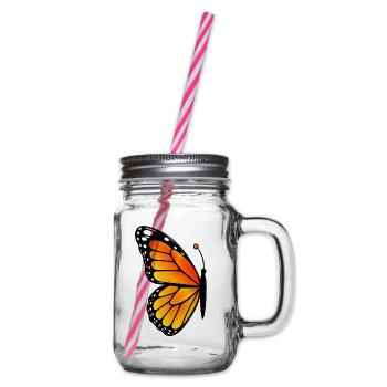 Matching butterfly - left wing  - Henkelglas mit Schraubdeckel - Klar - Rechts