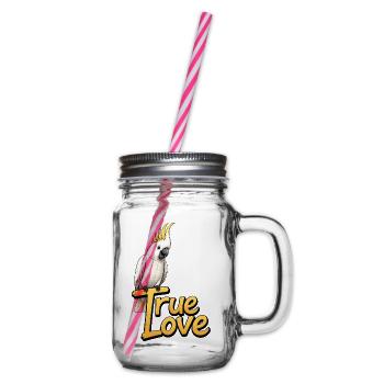 Kakadu True Love - Henkelglas mit Schraubdeckel - Klar - Rechts