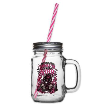 E-Mails an die Leere Tarot Neon Pink - Henkelglas mit Schraubdeckel - Klar - Rechts