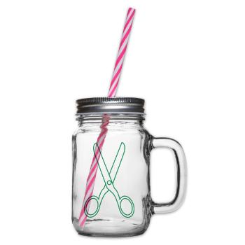 Schere - Henkelglas mit Schraubdeckel - Klar - Rechts