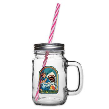 Positiv bleiben - Henkelglas mit Schraubdeckel - Klar - Rechts
