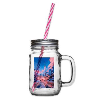 Neon Snow City Toronto - Henkelglas mit Schraubdeckel - Klar - Rechts