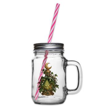 Mondschein Garten Elixierflasche - Henkelglas mit Schraubdeckel - Klar - Rechts