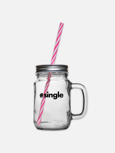 Single - Henkelglas mit Schraubdeckel - Klar