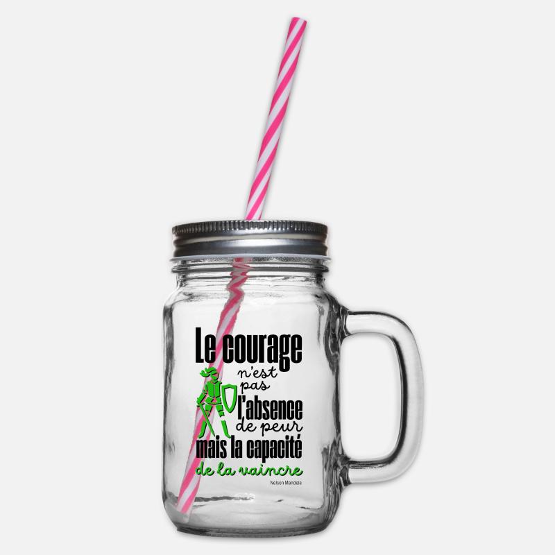Citation Positive Le Courage - Bocal à boisson - transparent