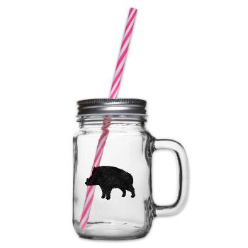 Wild boar - Glass jar with handle and screw cap - clear - Right