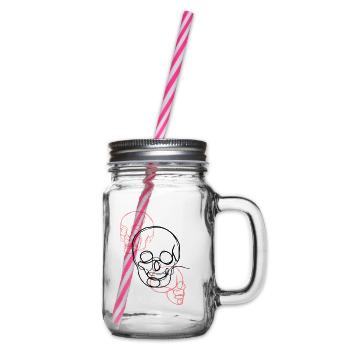 Totenköpfe - Henkelglas mit Schraubdeckel - Klar - Rechts